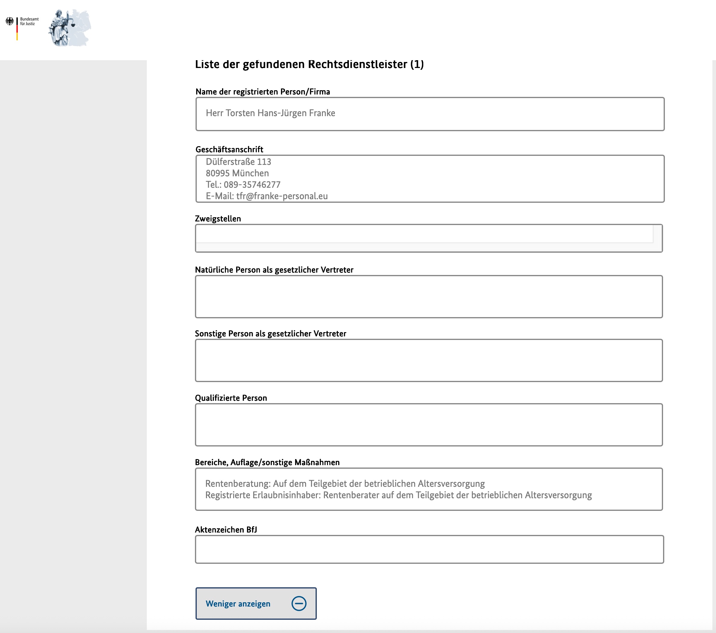 2025-10 BfJ_Registrierungsnachweis im Rechtsdienstleistungsregister als Rentenberater bAV